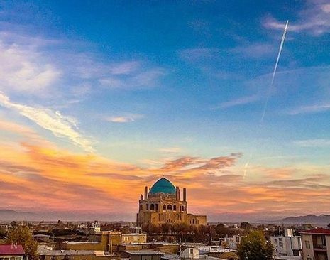 نمایی دیگر از گنبد سلطانیه بزرگترین گنبد آجری جهان