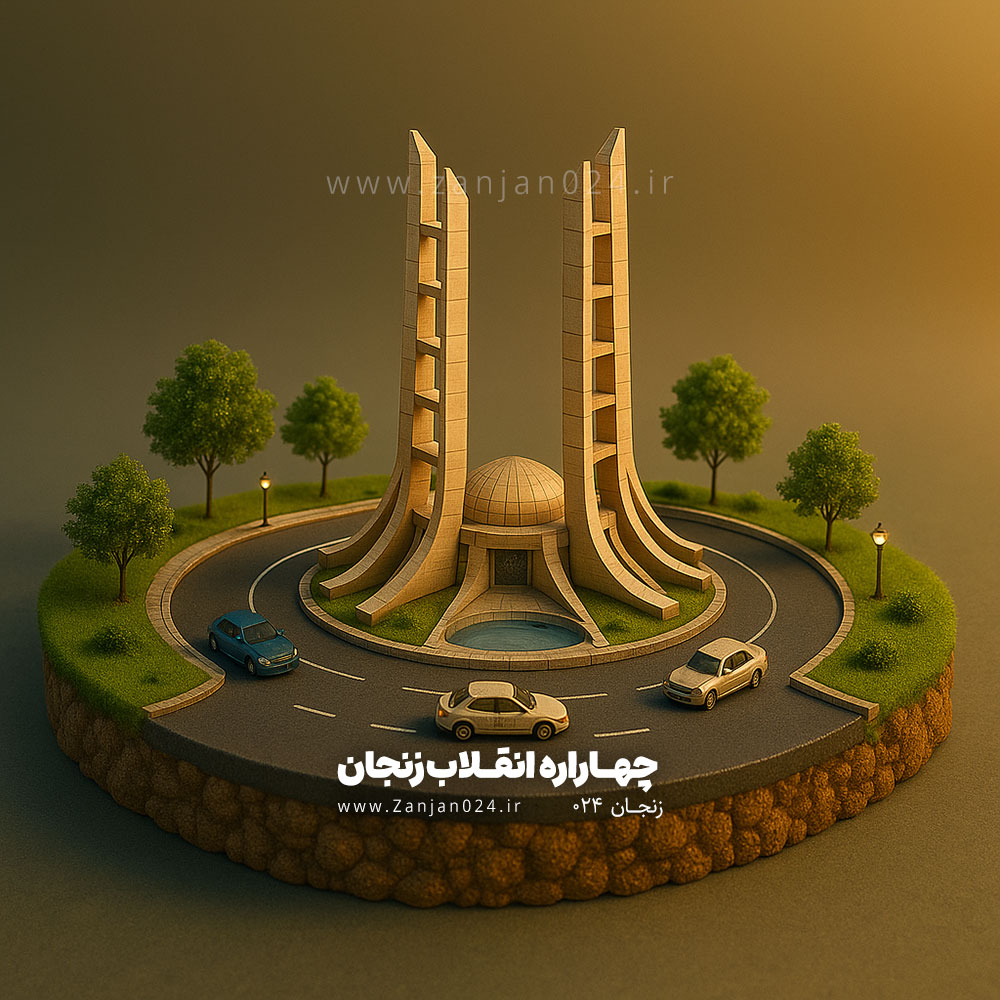 میدان انقلاب (باش چهارراه) زنجان - زنجان 024 - هوش مصنوعی ai zanjan